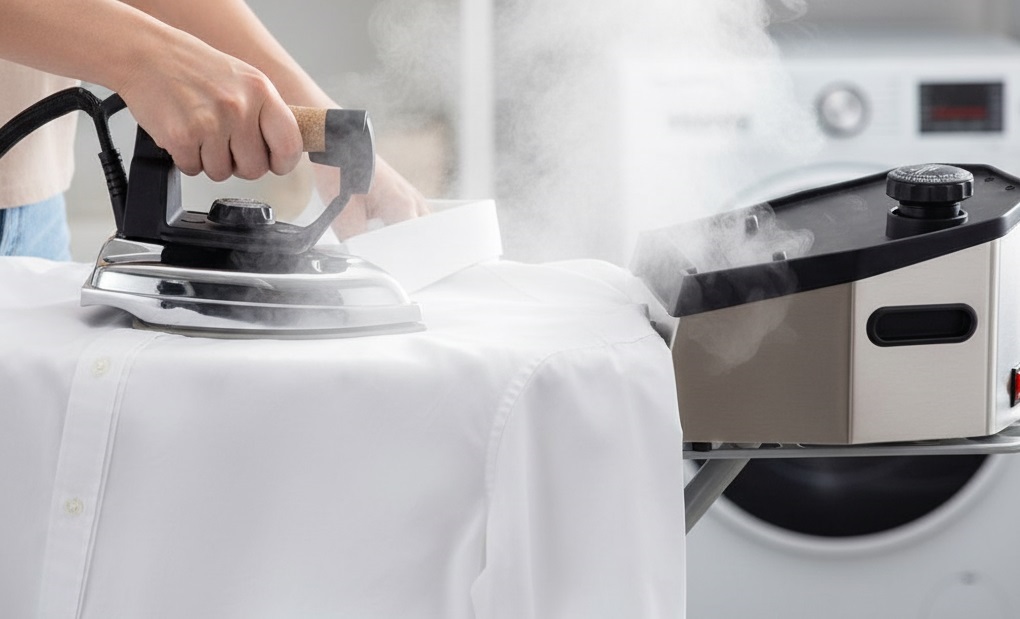 Процесс глажки парогенератором PS11N