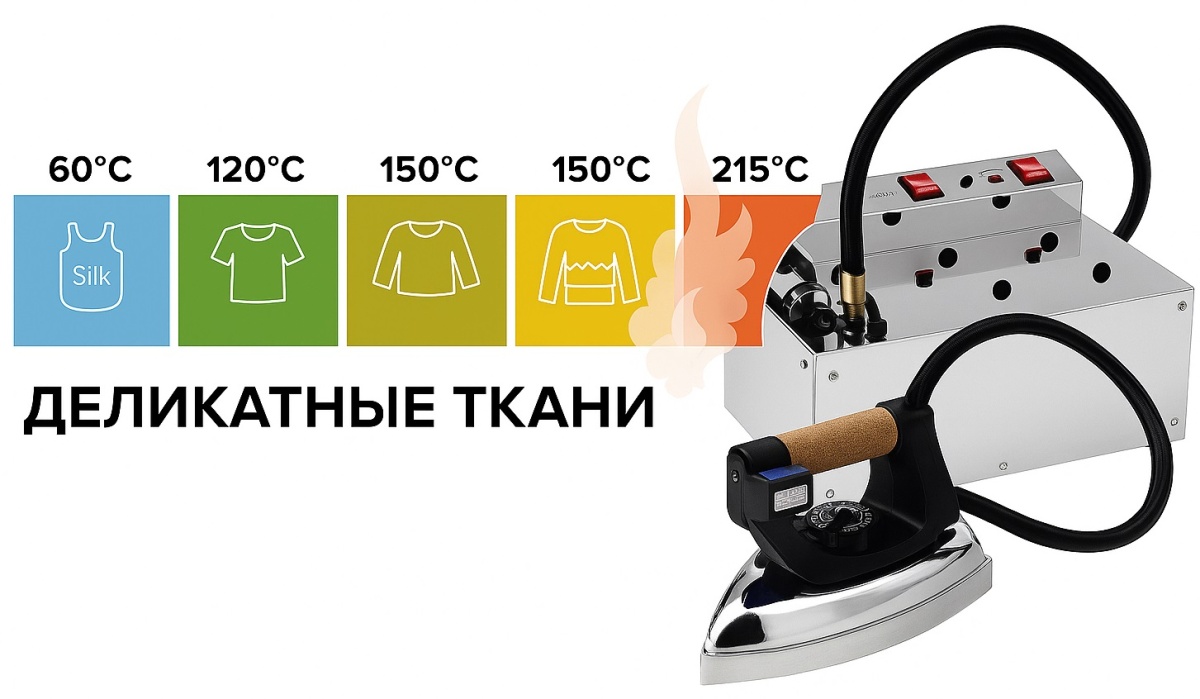 Деликатные ткани - шкала обработки паром LELIT Деликатные ткани - шкала обработки паром LELIT